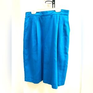 Sag Harbor Teal Lined A-Line Skirt